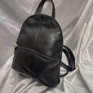 * TIGNANELLO, Thick Smooth Black Leather, Brass Hardware, Medium High Quality